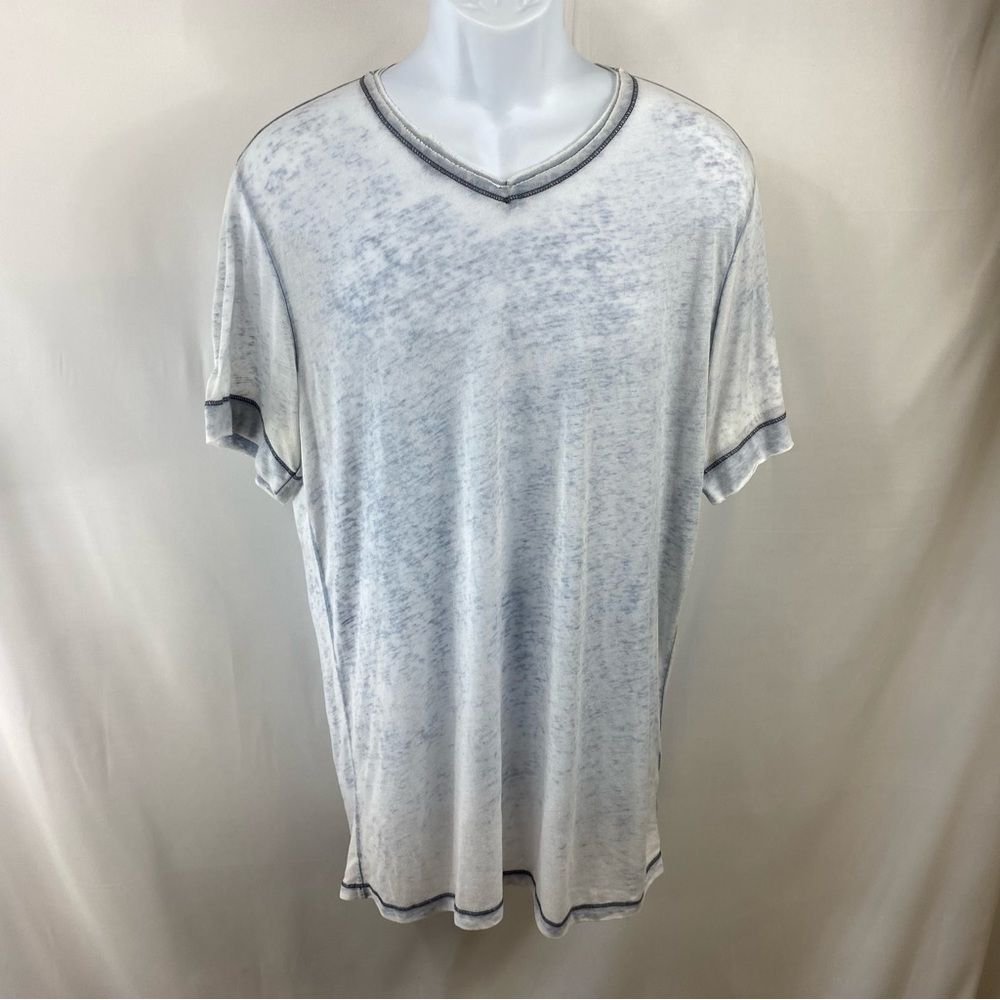 Soft distressed V neck t shirt Large